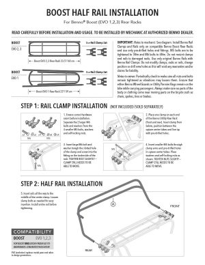 Boost Half Rail Installation Manual