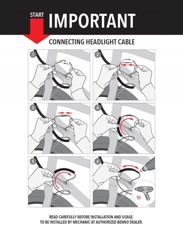 Connecting Headlight Cable – Manual
