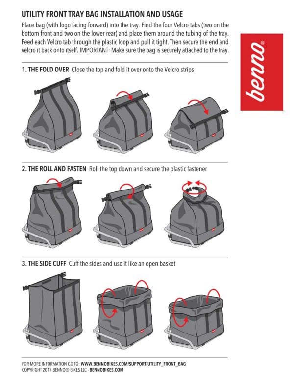 Utility Front Tray Bag - Installation & Usage Manual